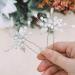 Heread Pearl Bride Wedding Hair Pins - Silver Crystal Bridal Hair Pieces for Women - Pack of 2 - Buy Online on GoSupps.com