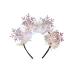 AOVNA Christmas Snowflake Headbands Winter Snow Hair Hoop Glitter Snowflake Head Bopper Headdress Costume Props for Women Girls