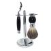 HRTC men's razor stainless steel roof hair brush manual razor holder set fashionable care cleaning tool gift bowl 10x17cm silver