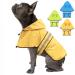 Weesiber reflective waterproof dog rain coat-adjustable pet jacket light dog poncho with hood for small to very large dogs and puppies (S yellow) s yellow