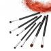 Brush set 7 pieces of cosmetic brush set-Kabuki make-up brush wet and dry brushes Powder brushes for blush loose powder facial highlight nose shadow eyelash eyebrows lips (black)
