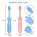 CLdy Baby Biting Toys - 2 BPA-Free Silicone Teething Rings for Babies 3 Months+ - Soft & Stimulating Toothbrush Aid in Blue & Pink - Buy Online on GoSupps.com