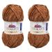 Himalaya Dolphin Baby Yarn 100% MicroPolyester Lot of 2 skn 264 Yards 2x100gram Super Bulky :6 Baby Chenille Yarn (80337)