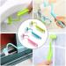 3pc Plastic Toilet Under Rim Cleaning Brush - S-Type Curved Handle - V-Shaped Bristles Cleaner - for Home Bathroom - Buy Online on GoSupps.com