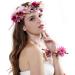 Ever Fairy Women Girl Flower Wreath Crown Floral Garland Headband Wrist Band Set for Wedding Purple - Buy Online on GoSupps.com
