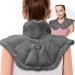 Microwavable Heated Neck Wrap Warmer and Shoulder Heating Pad Microwave, Weighted Microwave Heating Pad for Neck and Shoulders Hot and Cold Compress Style 1 - Dark Gray