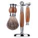 BUIDI Men Manual Shaving Set Beard Cleaning Brush Razor Shaving Stand Grooming Tool Set Beard Shaver C.