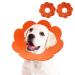 2 pieces of soft freak protective adjustable adjustable pet cone collar for operations after surgery neck crauses for cats prevents licking of wounds (orange l) l a-orange