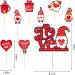 25 Pieces Wedding Red Cupcake Toppers Picks Red Heart Love KISS ME BE Mine Gnomes Happy Birthday Cake Topper Sweet Love Theme Party Cake Decor Supply Food Fruit Picks for Party Dessert Decoration Vn - Buy Online on GoSupps.com