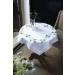 Vervaco Cross Stitch Tablecloth Kit Pretty Pansies 32" x 32"