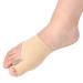 Bunion Corrector Big Toe Separator Bunion Splint Sleeve 1 Pair of Bunion Relief Sleeve with Silicone Bunion Pad Protector Scientific Correction of Bunion Day and Night Wearable (Beige & Large) L Beige
