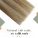 Laavoo 45cm EZ WEFT Extensions - Brown Ombre Blond Microbead Remy Hair Extensions 50g 12-Inch Width Smooth #3/8/24 Dark Brown Balayage Light Brown Ombre Hellblond - Buy Online on GoSupps.com