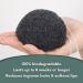 Yu-Be Charcoal Konjac Sponge | Gentle Japanese Exfoliator & Cleanser for Sensitive Oily Acne-Prone Skin | Natural Vegan Eco-Friendly & Reusable - Buy Online on GoSupps.com