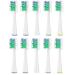 Replacement Brush Heads for Waterpik Sensonic Complete Care Toothbrush with Covers Compact White 10 Count White 1 Count (Pack of 10)