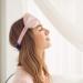 Nieeweiy Silk Sleep Mask for Women Men - Soft Eye Cover Eyeshade with Elastic Strap and Carry Pouch, Ideal for Sleeping, Travel, and Naps - Pink - Buy Online on GoSupps.com