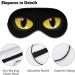 LynaRei Horrific Black Cat Sleep Mask - Glowing Eyes for Halloween - Elastic Blackout Blindfold for Full Night's Sleep and Travel - Buy Online on GoSupps.com