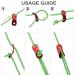 KRATARC 4m Outdoor Guy Lines Tent Cords with Aluminum Adjuster Tensioner - 6pcs Green Set for Camping, Hiking, Backpacking - Buy Online on GoSupps.com