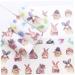 Girls' Rabbit Designs Cat Designs Nail Sticker Water Transfer Nail Art Decals