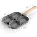 TREGOO Pan Non-Stick Frying Pot Pan Steak Egg Pancake Thickened Omelet Pan Wooden Handle Pan for Kitchen Utensils - Buy Online on GoSupps.com