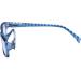 CessBlu Ladies Reading Glasses | Stylish Striped Reader Eyeglasses for Women | Blue 2.5x Magnification - Buy Online on GoSupps.com