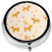 Corgi Pattern Round Pill Box 3 Compartment Portable Travel Medicine Organizer for Vitamins & Tablets | Cute Mini Decorative Purse Storage - Buy Online on GoSupps.com