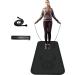 Vonoga Non-Slip 8mm Jump Rope Mat - Shock Absorption Indoor/Outdoor Padded Mat for Cross Rope Exercise - Black - Buy Online on GoSupps.com