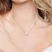 Mosako Single Pearl Pendant Necklace Chain Gold Necklace Short Necklaces for Women (Gold)