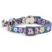 Moonpet Personalized Cat Neck Band - Custom Name & Phone Number Necklace with Safety Closure & Bell - Dark Flower Design - Buy Online on GoSupps.com