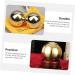 Solustrious Portable Massage Device - Set of 4 Brass Gymnastics Balls for Hand Training & Relaxation | Outdoor Massage Rollers - Buy Online on GoSupps.com