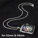 Stainless Steel Chain Necklace Smartwatch Band 42mm/44mm Series 1-4 - Silver Metal Box Chain Replacement Strap for Men and Women - Buy Online on GoSupps.com