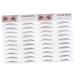 Housoutil 2pcs 3d Eyebrow Stickers Imitation False Eyebrow Stencils Transfer Stickers Eyebrow Trimming 6d