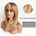 Natural Ombre Blonde Straight Wig - Long Bob Hair Wig with Side Bangs & Wig Cap for Women - 21 Inch - Buy Online on GoSupps.com