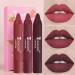 3-Piece Waterproof Matte Lipstick Set - Adjustable Lip Kit | Permanent Non-Stick Cup Gloss in Sexy Nude Colors - Buy Online on GoSupps.com