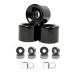 FREEDARE 58mm Skateboard Wheels 82a + ABEC-7 Bearing Steel and Spacers Cruiser Wheels (Pack of 4) Black