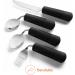 Special Supplies Adaptive Utensils 4-Piece Kitchen Set - Non-Slip Handles for Hand Tremors, Arthritis, Parkinson's - Stainless Steel Knife, Fork, Spoons - Elderly Use - Black Weighted Bendable - Buy Online on GoSupps.com