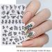 12design/sheet Nail Art Decor White Black Manicure DIY Valentine Design Nail Stickers Mandala Flower Leaf 3D Lace(02) Style2 - Buy Online on GoSupps.com