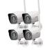 Zmodo 1080p Full HD Wireless Security Camera System, 4 Pack Smart Home Indoor Outdoor WiFi IP Cameras with Night Vision, Compatible with Alexa 4 Count (Pack of 1)