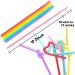 HANSGO Disposable Colorful Drinking Straws - 100PCS 13 inch Extra Long Flexible Straws in 7 Vibrant Colors - Party Decorations - Buy Online on GoSupps.com