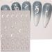 Bronze Gold Silver Nail Stickers: 3D Sun Moon Star Art, Metal Chain Heart Lock Necklace & Angel Wings Decals - 9pcs/Set - Buy Online on GoSupps.com