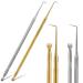 2 in 1 Lash Lift Tool Kit 2 Pieces Stainless Steel Lash Lift and Tint Kit Professional Lash Lift Supplies Metal Lash Lift Rods Eyelash Separator Tool with Separating Comb (Gold & Silver)
