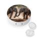 Contact Lens Case Two Elephants Playing Portable Travel Contact Lens Box Contact Lens Storage Box