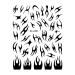 FEIlei Nail Art Decals Flames Nail Stickers Decoration for Nail Tips Beauty Decoration
