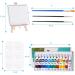 Mini Canvas Painting Set - Cridoz 47pc Kit with Primed Canvas, Easel, Acrylic Paint, Brushes & Palette for Kids Artists - Buy Online on GoSupps.com