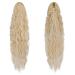 Fine Long Braid Ponytail Hair Extension - 65cm Curly Blonde Synthetic Clip-In for Women - Buy Online on GoSupps.com