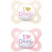Buy MAM Pacifier Original Silicone I Love Mummy & Daddy 0-6 Months - 4 Pack for Girls | International Shipping Available - Buy Online on GoSupps.com