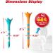 SAPLIZE Ultra Thick Plastic Golf Tees 50/100 Pack - 2-3/4 & 3-1/4 Inch for Stability and Durability - Reduce Friction - Includes 25pcs of Each Size - Buy Online on GoSupps.com