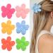 Bolonar Flower Claw Clips for Women Girl  Flower Hair Clips 6Pcs Claw Clips for Thick Hair Strong Hold Flower Hair Claw Clips Hawaiian Party Favor