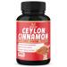 Ceylon Cinnamon Capsules - 5100mg Herbal Supplement - 120 Capsules - High Potency with Berberine Apple Cider Vinegar Turmeric Ginseng - Antioxidant Support