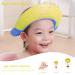 Kids Shower Cap: KAMHBE Baby Shower Cap Shield - Adjustable Crown Hair Washing Shampoo Shield for Eyes, Ears, and Face - Yellow Monster Design - Buy Online on GoSupps.com