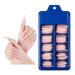 Nude Pink Long Coffin False Nails - 100pc Colored Acrylic Tips for Women & Girls | Press on Ballerina Shape Manicure DIY - Buy Online on GoSupps.com